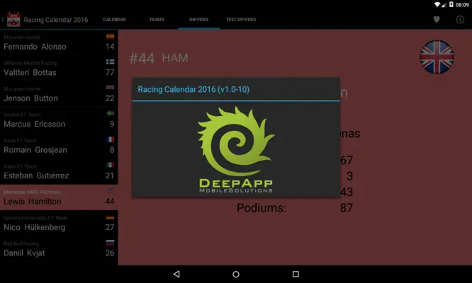 Racing Calendar 2023 android App screenshot 0