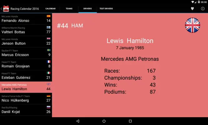 Racing Calendar 2023 android App screenshot 1