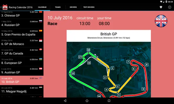 Racing Calendar 2023 android App screenshot 3