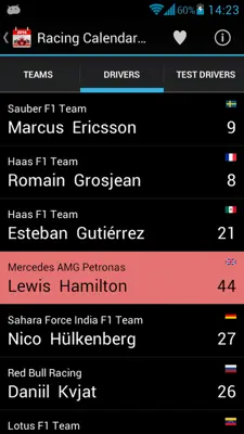 Racing Calendar 2023 android App screenshot 5