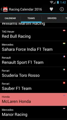 Racing Calendar 2023 android App screenshot 7