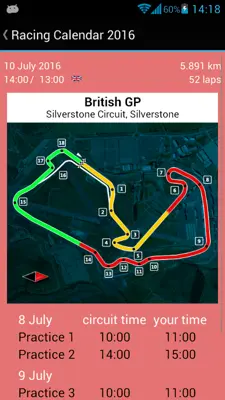 Racing Calendar 2023 android App screenshot 8